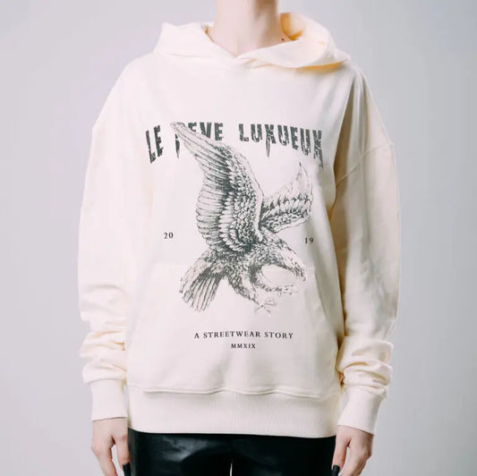 ‘KING OF THE SKY II’ – CREAM HOODIE Hoodie